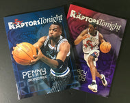 1999 Toronto Raptors NBA Basketball Program x2 Hawks + Magic Vince Carter Rookie
