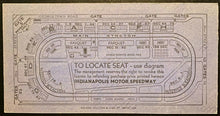 Load image into Gallery viewer, 1950 Indy 500 Ticket Indianapolis Motor Speedway Johnnie Parsons Rare Vintage
