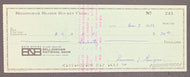 1973 Bellingham Blazers Hockey Club Signed Cheque BC JR League Vintage Check