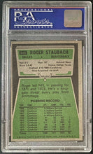 Load image into Gallery viewer, 1975 Roger Staubach Dallas Cowboys Topps Football Card #145 NFL PSA MINT 9
