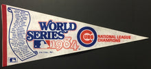 Load image into Gallery viewer, 1984 Chicago Cubs World Series NL Champions Scroll Pennant MLB Team Roster
