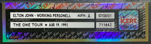 Load image into Gallery viewer, 1992 Elton John The One Tour Working Personnel Backstage Pass Vintage Music
