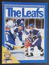 Load image into Gallery viewer, 1986 Maple Leaf Gardens Playoffs Program Toronto Leafs vs Blues Wendel Clark NHL
