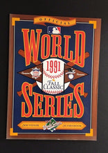 Load image into Gallery viewer, 1991 World Series Baseball Program MLB Minnesota Twins Vs Atlanta Braves Vintage
