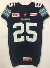 Load image into Gallery viewer, Toronto Argonauts CFL #25 Isaiah Green Game Used Jersey Football 42
