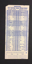 Load image into Gallery viewer, 1977 MLB All Star Baseball Game Ballot Toronto Blue Jays 1st Season Alan Ashby
