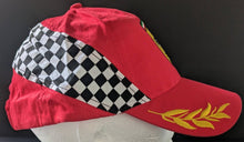 Load image into Gallery viewer, Ferrari Racing Hat Embroidered MotorSports Baseball Cap Stallion Checkered Flag
