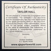Load image into Gallery viewer, Taylor Hall Signed Team Canada Hockey Puck Autographed Trench MFG COA
