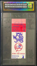 Load image into Gallery viewer, 1978 World Series Ticket Game 4 Yankee Stadium Yankees Dodgers iCert Authentic
