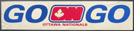 1972 Ottawa Nationals Bumper Sticker Vintage Hockey Decal Unused