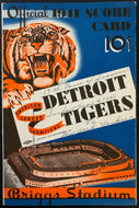 1941 Briggs Stadium MLB Baseball Program Detroit Tigers vs New York Yankees