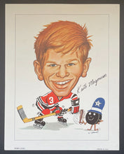 Load image into Gallery viewer, 1970s Keith Magnuson Sporticatures R.Pelkowski Chicago Blackhawks NHL Vintage
