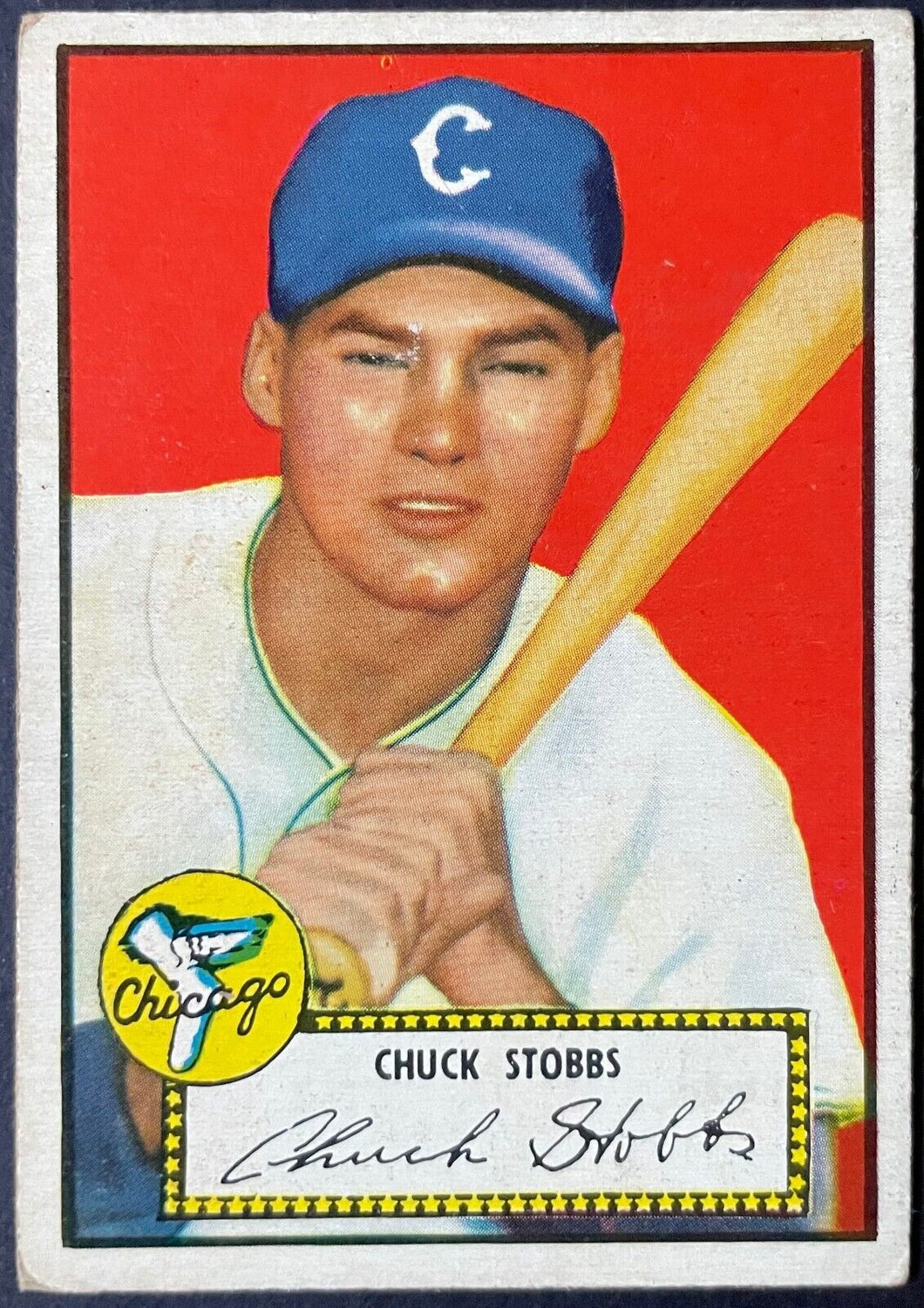 1952 Topps Baseball Chuck Stobbs #62 Chicago White Sox Vintage MLB Card