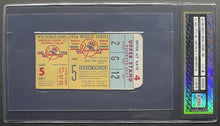Load image into Gallery viewer, 1956 World Series Game 5 Ticket Don Larsen Perfect Game Yankees vs Dodgers MLB
