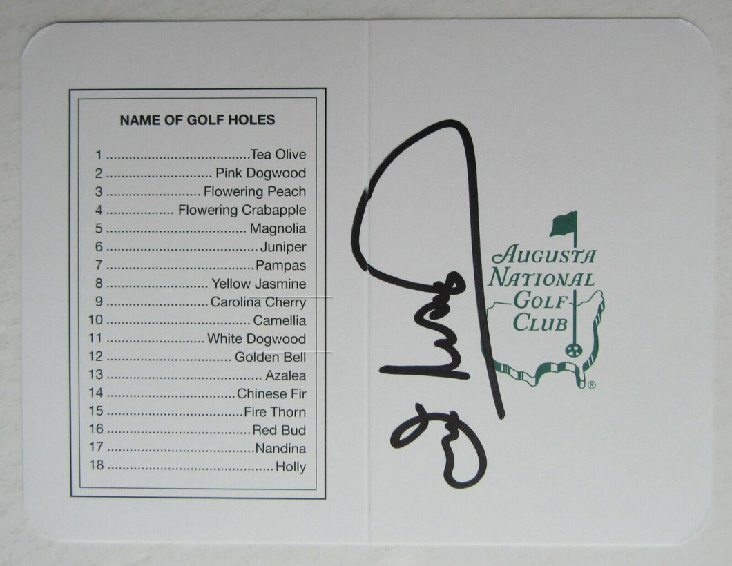 1998 Masters Champion Ian Woosnam Autographed Augusta National Club Scorecard