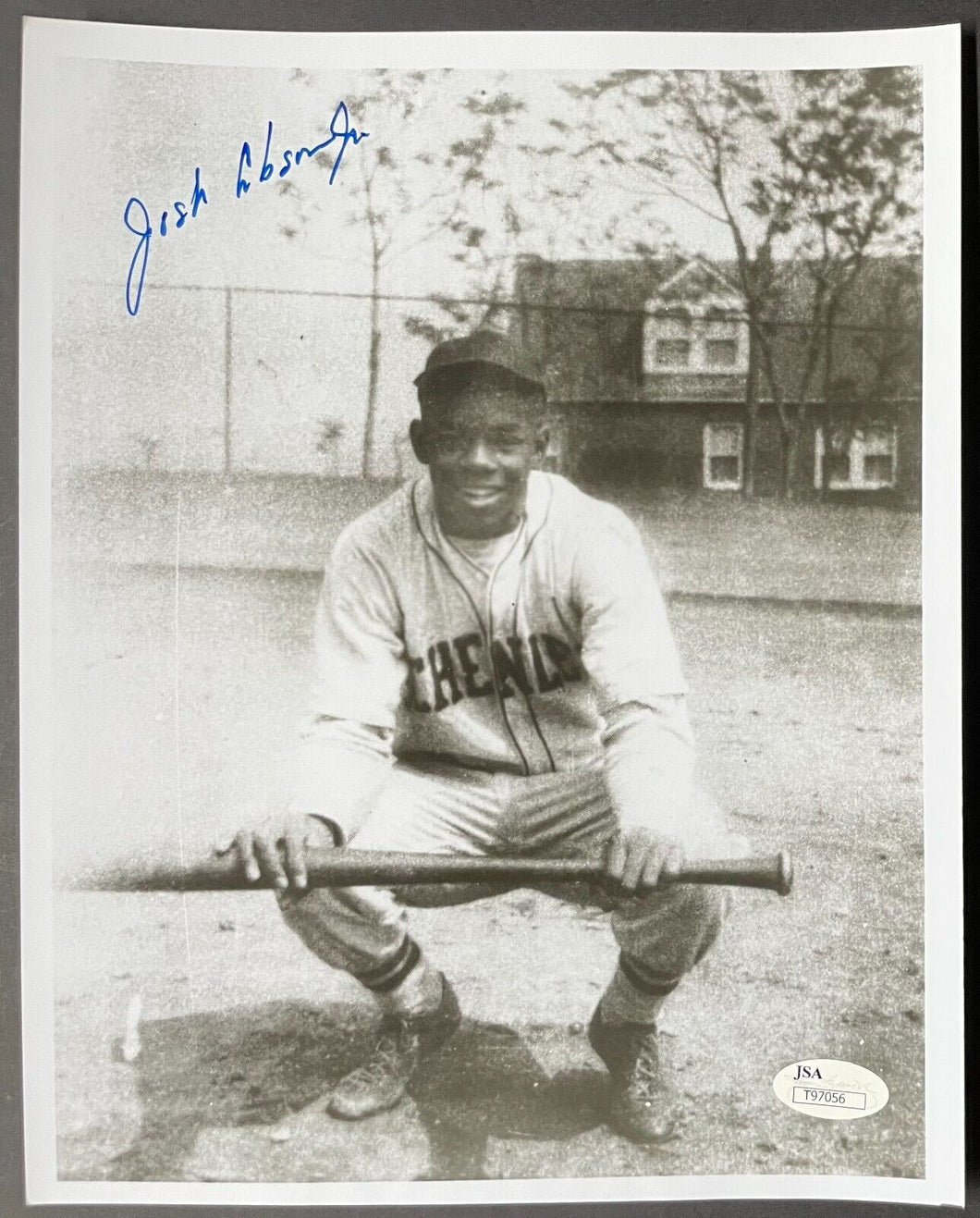 Autographed Signed Josh Gibson Jr. B&W Photo Baseball Vintage JSA Negro Leagues
