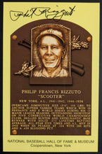 Load image into Gallery viewer, Phil Rizzuto Signed Hall Of Fame Plaque Autographed Postcard Yankees HOF MLB JSA
