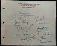1945 Wembley Reopening Guest Book Page Post WWII Ice Gala + Hockey Game