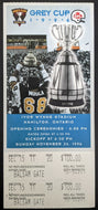 1996 CFL Grey Cup Full Ticket Toronto Argonauts Edmonton Eskimos Football VTG