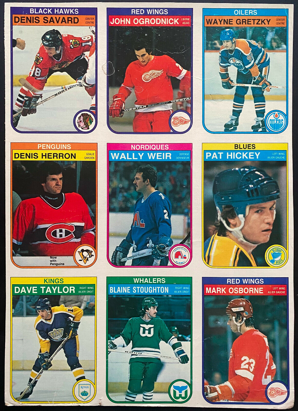 rare old hockey cards 1982-83 OPC Hockey Card Original Vintage Sheet Wayne Gretzky #106 O-Pe –  Glory Days Collectibles