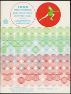 1965 World Champions Figure Skating Exhibition Program Ticket Stub Peggy Fleming