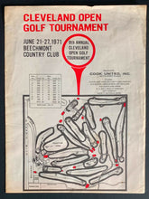 Load image into Gallery viewer, 1971 Cleveland Open Beechmont Country Club Golf PGA Tournament Pairing Sheet Vtg
