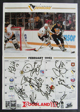 Load image into Gallery viewer, 1992-1993 Stanley Cup Champions Pittsburgh Penguins Calendar - 22 Player Autos
