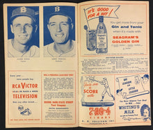 Load image into Gallery viewer, 1956 Fenway Park Baseball Program Boston Red Sox v Detroit Tigers Vintage MLB
