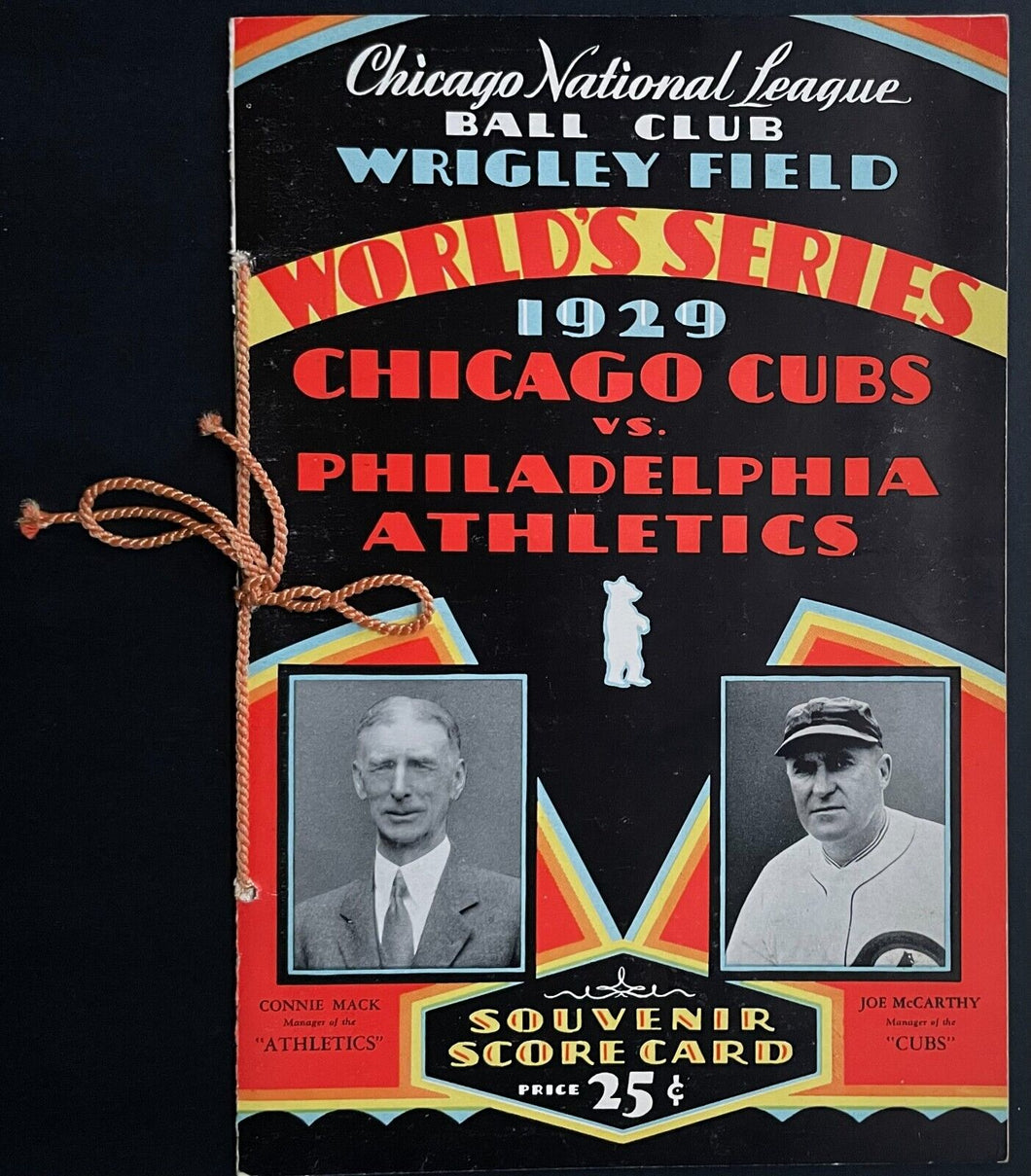 1929 World Series Program Wrigley Field Chicago Cubs Philadelphia Athletics