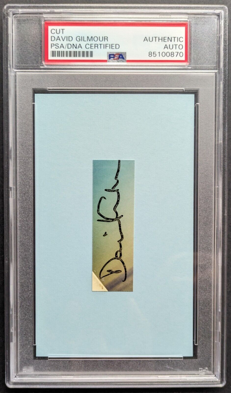 David Gilmour Autographed Signed Cut Authentic Slabbed Pink Floyd Rock Band PSA