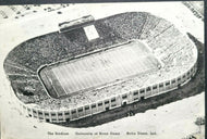 1950s Notre Dame University Stadium Indiana Football Postcard Vintage