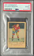 1951 Parkhurst #4 Maurice Richard NHL Hockey Card RC Montreal Canadiens PSA 2.5