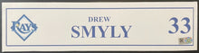 Load image into Gallery viewer, Drew Smyly Tampa Bay Rays #33 Game-Used Cardstock Locker Name Plate MLB Holo
