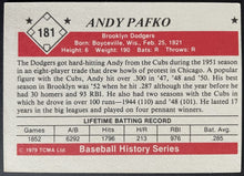 Load image into Gallery viewer, Andy Pafko Signed 1979 TCMA MLB Baseball Card Autographed Brooklyn Dodgers
