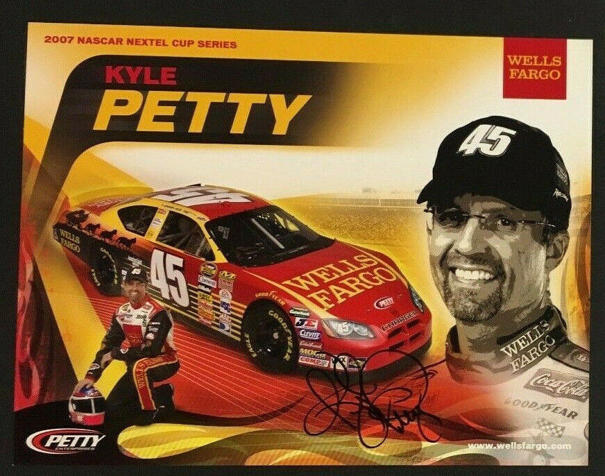 2007 Authentic Autographed Promo Card Kyle Petty Vintage Racing NASCAR