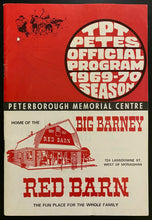Load image into Gallery viewer, 1969 OHA Peterborough Program Petes vs Kitchener Rangers Hockey Vintage
