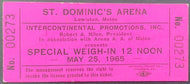 May 25th 1965 Boxing Weigh In Ticket 2nd Fight Cassius Clay vs. Sonny Liston