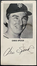 Load image into Gallery viewer, Chris Speier Autographed Postcard Posted Photo San Francisco MLB Baseball
