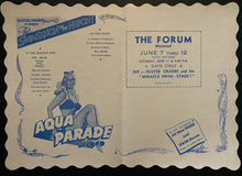 Load image into Gallery viewer, 1949 Aqua Parade Program + Placemat Buster Crabbe Vicki Draves Montreal Forum
