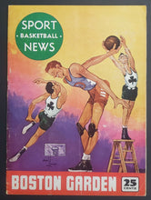 Load image into Gallery viewer, 1949 Boston Garden NBA Program Philadelphia Warriors vs Celtics Newton + Waltham
