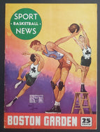 1949 Boston Garden NBA Program Philadelphia Warriors vs Celtics Newton + Waltham