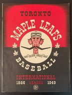 1949 Maple Leaf Stadium International League Baseball Program Leafs vs Bisons