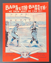 Load image into Gallery viewer, 1928 Babe Ruth Sheet Music Book Vintage MLB Baseball New York Yankees
