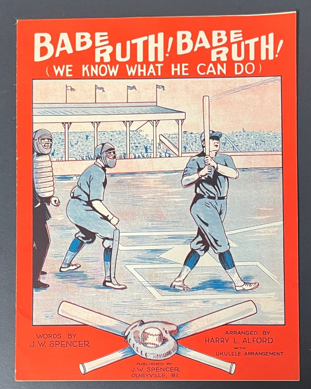 1928 Babe Ruth Sheet Music Book Vintage MLB Baseball New York Yankees