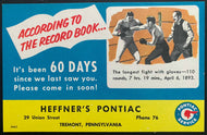 Vintage Pontiac Car Dealer Advertising Post Card c1940 Boxing Trivia Cartoon