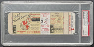 1965 World Series Game 3 Proof / Phantom Ticket Cincinnati Reds MLB PSA EX 5