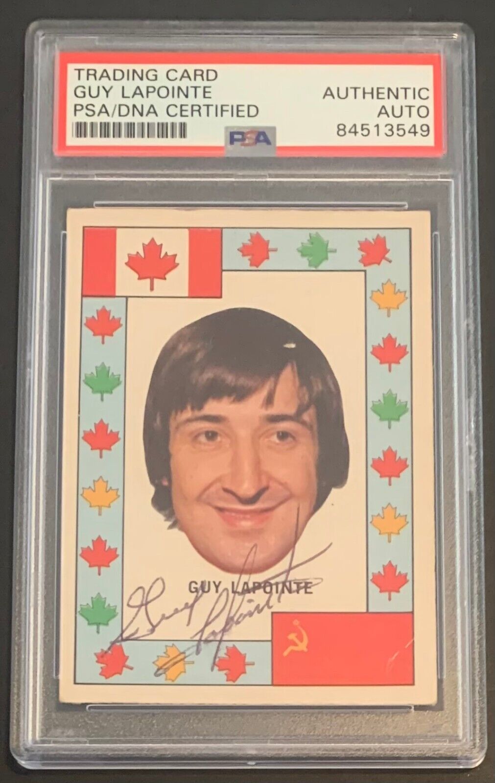 1972-73 O-Pee-Chee Hockey Team Canada Guy Lapointe Signed Card Auto PSA/DNA