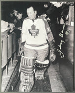 Johnny Bower Autographed Toronto Maple Leafs NHL Hockey 8x10 Photo Signed HOFer