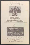 1964 Dave Clark 5 Concert Handbill Buffalo New York Kleinhans Music Hall Vintage