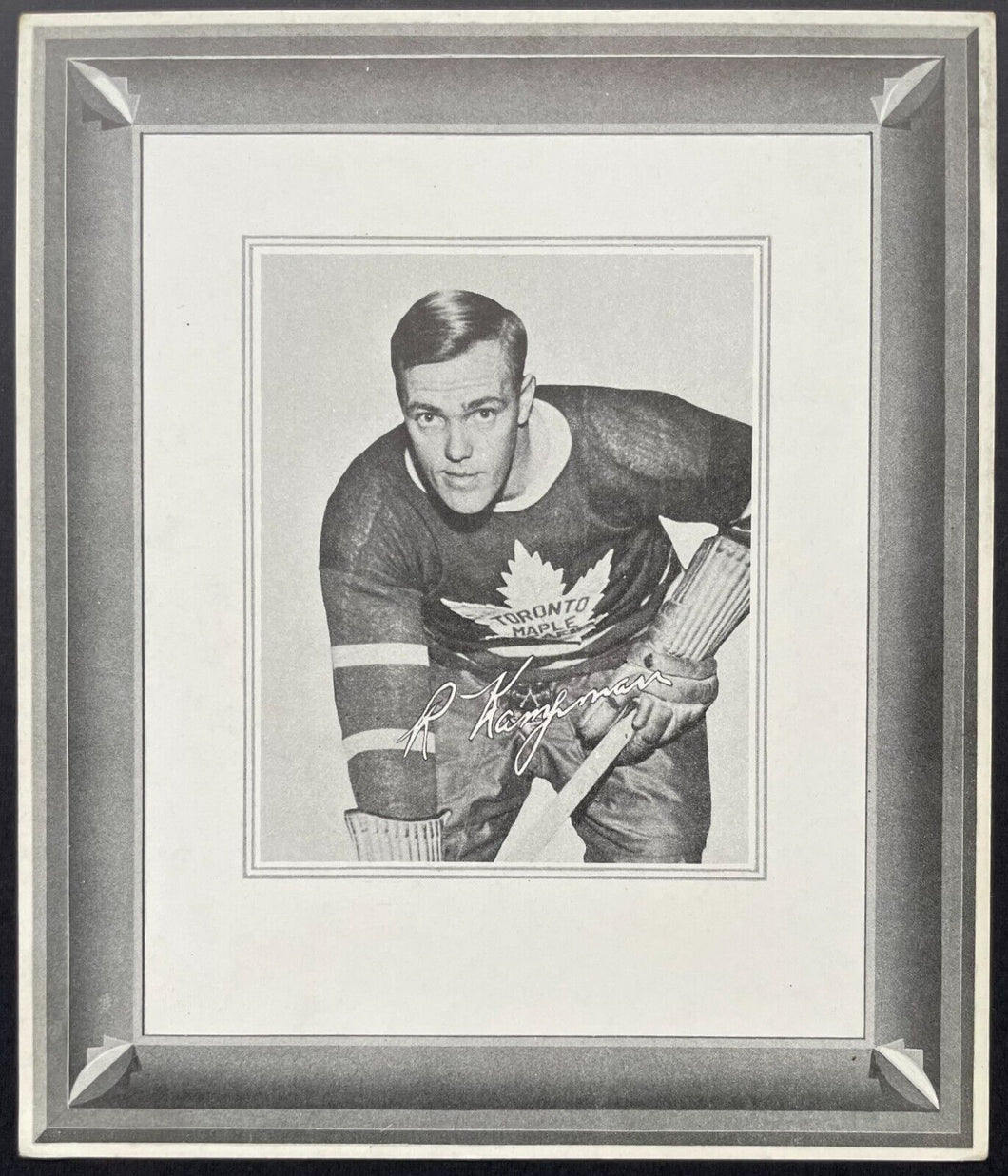 1938-39 Quaker Oats Bingo Kampman Premium NHL Hockey Photo Toronto Maple Leafs